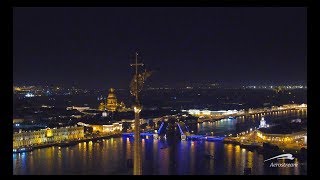 Санкт-Петербург ночью с воздуха St-Petersburg at night