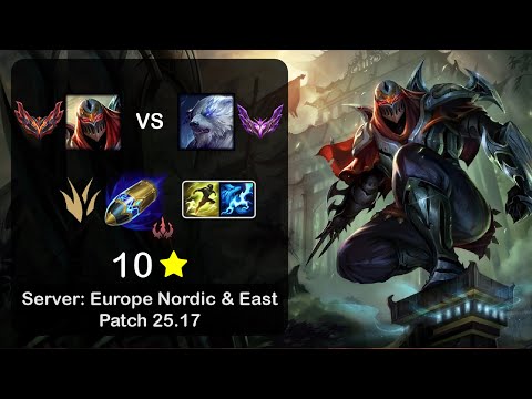 Zed Jungle vs Volibear - EUNE GrandMaster - Patch 25.17