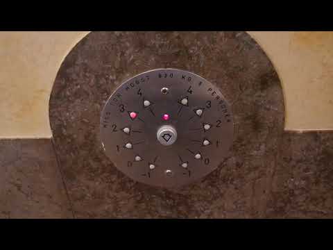 Old Kone updated roped hydraulic elevators/lifts in Vaksalagatan 6, Uppsala, Sweden