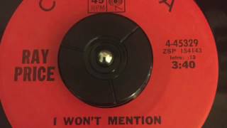 Ray Price - I Won't Mention It Again