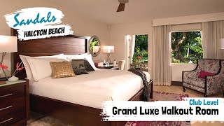 Grand Luxe Club Level Walkout Room (WGLT) | Sandals Halcyon Beach, St Lucia | Room Tour & Review 4K