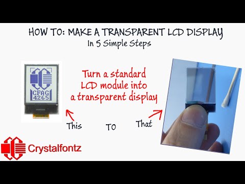 A video demonstration on how to make this lcd display module transparent.