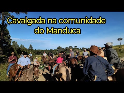 Cavalgada entre amigos na comunidade do Manduca. Fernandes Pinheiro Paraná.