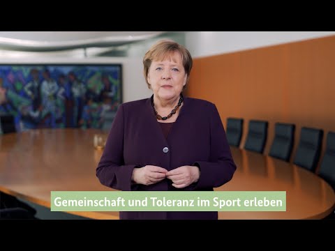 Merkel: Gemeinschaft und Toleranz im Sport erleben
