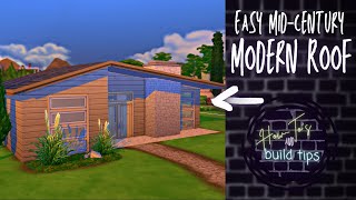 How to Build a Midcentury Modern Roof - Sims 4 Roofing Tutorial