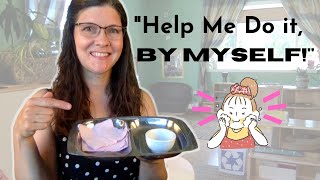 TODDLER FACE WASHING, Help me do it by myself! // Montessori for Everyone /Toddler Teacher Explains.