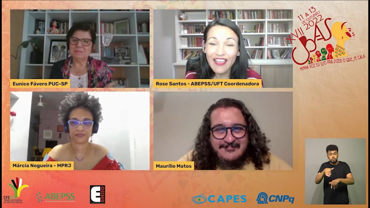XVII CBAS 2022 - Plenária com Maurílio Matos (UERJ), Eunice Fávero (PUC-SP) e Márcia Nogueira (MPRJ)