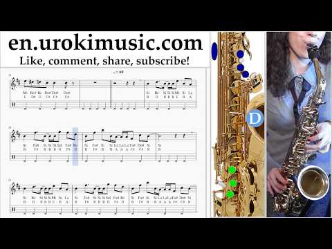 Saxophone lessons (Alto) Axel F - Crazy Frog Sheet Music Tutorial um-i352