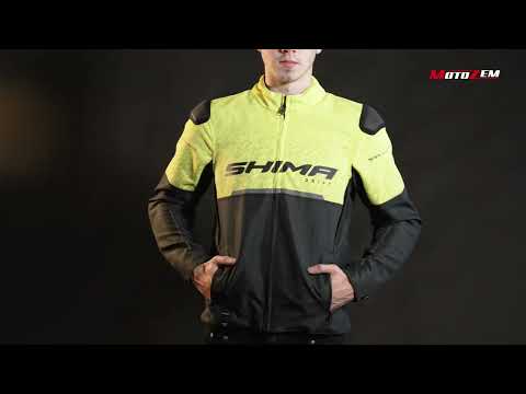 Bunda na motorku Shima Drift černo fluo žlutá