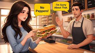 Ordering Food in English | A Sandwich Mistake! | Easy English for Beginners (A1–A2)