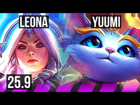 LEONA & Kog'Maw vs YUUMI & Lucian (SUP) | EUW Master | 25.9