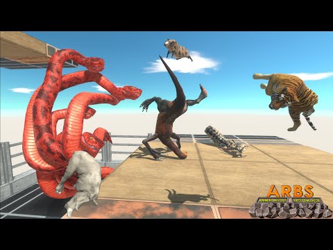 Race for survival! Dangerous highway - Animal Revolt Battle Simulator