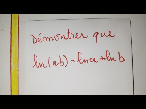 ♦️♦️Montrer que lnab=lna+lnb . Démontrer que ln(ab)=lna+ lnb log du produit de AB égal log de a plus