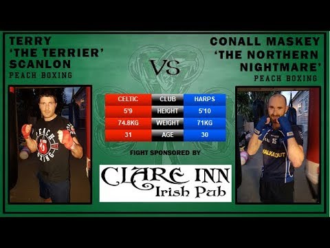 Fight 8 : Terry 'The Terrier' Scanlon vs Conall Maskey 'The Northern Nightmare' @ ABA Stadium