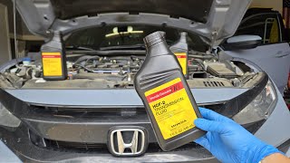 Honda Civic EX CVT Transmission fluid change DIY 10th Gen