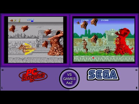 Altered Beast(Juuouki)Comparison/PC Engine vs Sega Genesis/graphics