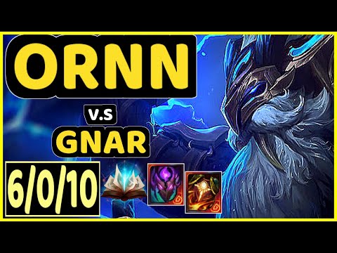 WHITEKNIGHT (ORNN) vs GNAR - 6/0/10 KDA TOP GAMEPLAY - EUW Ranked GRANDMASTER