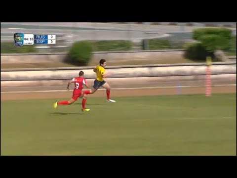 Superb Spain U20 counter attack try vs Russia 2019