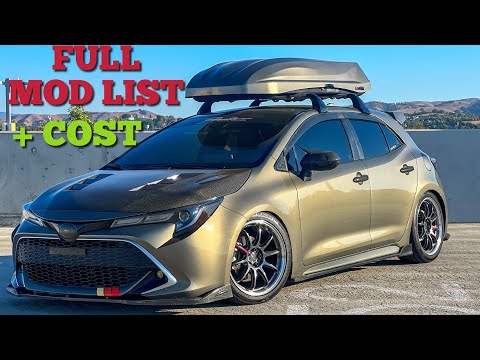 COMPLETE MOD OVERVIEW TOYOTA COROLLA HATCHBACK (FULL LIST + COST) 2019 2020 2021 2022 2023