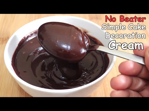 ఎలాంటి బీటర్ లేకుండా పాలతో కేక్ Decorationకి క్రీం చేయండి| Chocolate cake Frosting | cake frosting