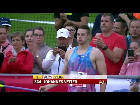 Jabalina - Johannes Vetter 93.06m y 94.44m