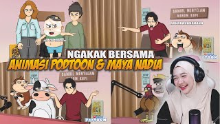 Download lagu PERKARA KUCING BERAK DIRUMAH TETANGGA ❗ Maya Nadia Reaction Animasi PODTOON mp3
