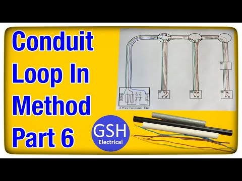 Wiring Diagram Conduit Loop-In Method Part 6 - Lighting Circuits PVC Singles - 2 Way & Intermediate