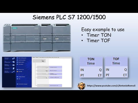 PLC Siemens S7 1200/1500 Simple program to use timers TON and TOF