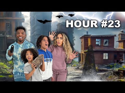 We Survived 24 HOURS In An Haunted ABANDONED GHOST CITY *SCARY*