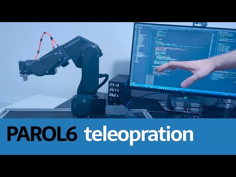 PAROL6 robot arm teleoperation using LEAP MOTION