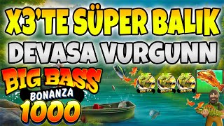 SLOT OYUNLARI | BİG BASS BONANZA 1000 | X3'TE SÜPER BALIK İNDİRDİK BİG WİN