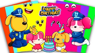 [PaperDIY] NEW Decorate LABRADOR and PAPILLON Celebrate Their Baby’s Birthday🎈💞 | Sticker Book DIY