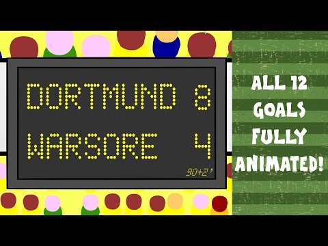 BORUSSIA DORTMUND 8-4 LEGIA WARSAW! All 12 goals fully animated!