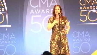 Lori McKenna Backstage at the CMA Awards
