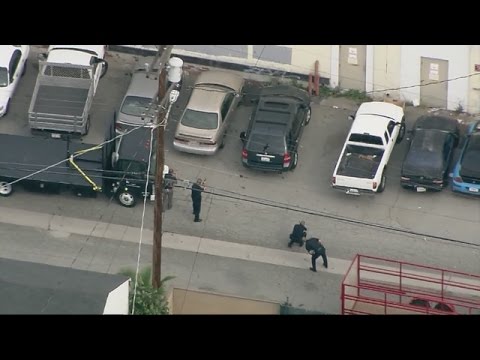 Suspect in LA police pursuit runs, hides under car