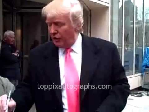 Donald Trump - Signing Autographs at "Live with Regis & Kelly" in NYC
