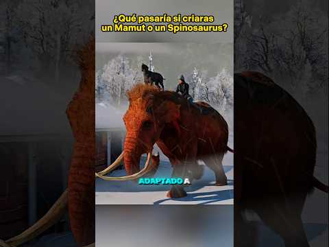 ¿Qué pasaría si criaras un Mamut y un Spinosaurus desde bebés? 😱🦣🦖 #shorts