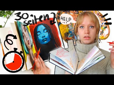 Ich fülle ein KOMPLETTES SKIZZENBUCH in 7 TAGEN!