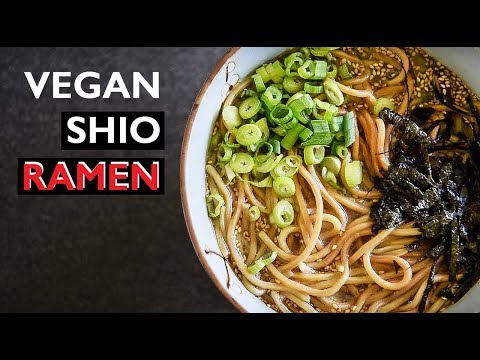 How to make vegan Ramen Recipe | Shio Broth | EASY Japanese Noodle Soup (ๅกฉใฉใผใกใณ)