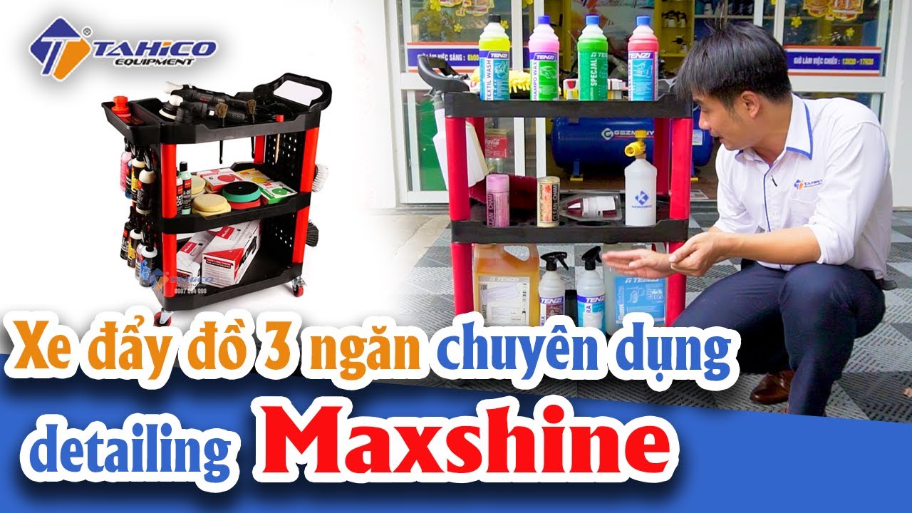Xe đẩy đồ 3 ngăn cho trung tâm detailing 702302 Maxshine 21