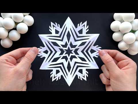 Schneeflocken basteln mit Papier als Weihnachtsdeko oder Deko im Winter ❄