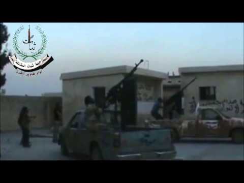 التصدي للطيران الحربي بالرشاشات الثقيلة من قبل لواء مغاوير الشرق على جبهة وادي الضيف في ريف إدلب