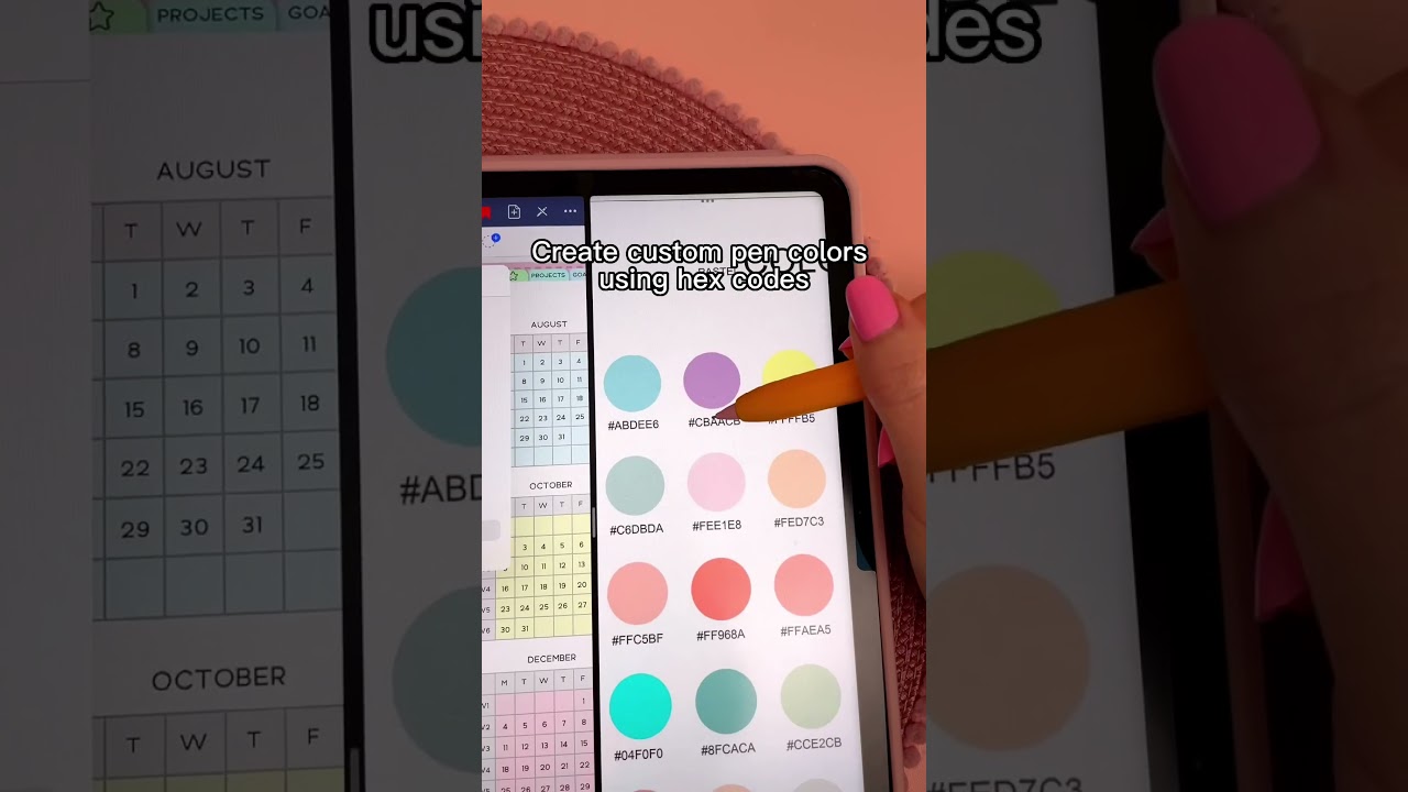 GoodNotes tip ✍️ pen colors using hex codes | iPad notes & digital planning