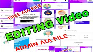 EDITING ✅  ADMIN Panel app aia file new year 🎁বোনাস 🎁 Kodular Earning app aia with admin panel ✅