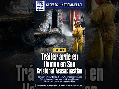 🚛🔥 Tráiler arde en llamas