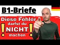 B1 Briefe Die 10 Häufigsten FEHLER Telc DTZ Prüfung