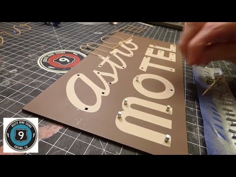 Route 9 Signs Scale model Astro Motel miniature sign build