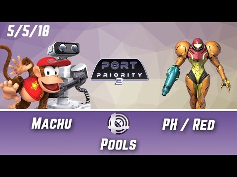 Port Priority 3 - Machu (Diddy Kong, ROB) Vs. PH|Red (Samus) - Pools
