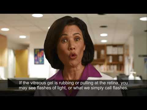 Flashes and Floaters with subtitles (Posterior Vitreous Detachment)