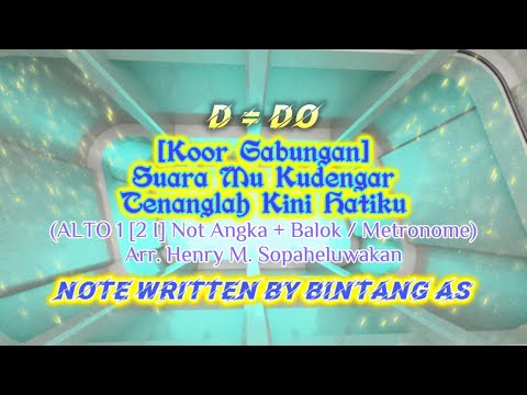 (ALTO 1/D=do) Suara Mu Kudengar & Tenanglah Kini Hatiku | Arr. Henry M. Sopaheluwakan (2019)